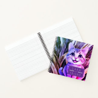 Cat Pets Animal Spiral Notebook Notizbuch