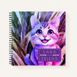 Cat Pets Animal Spiral Notebook Notizbuch