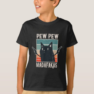 Cat Pew Madafakas Retro Vintages Geschenk T-Shirt