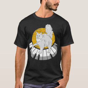 Cat Piano Player Pianist Keyboard Süße Tier Pian T-Shirt