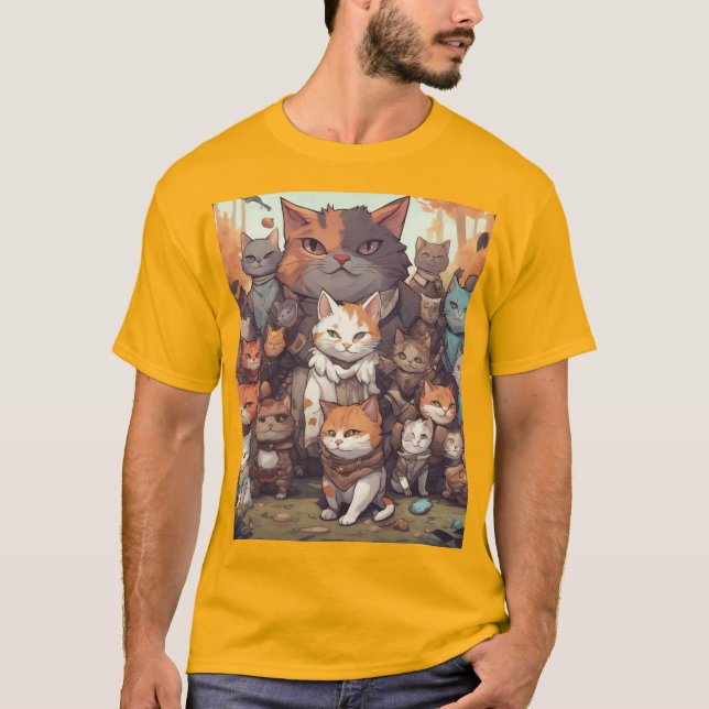Cat Pile T-Shirt (Vorderseite)