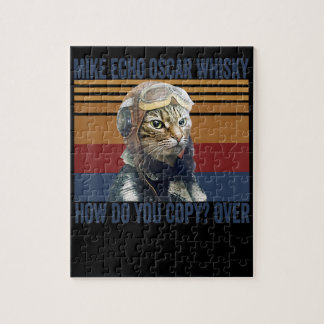 Cat Pilot Mike Echo Oscar Whisky Kostümgeschenk
