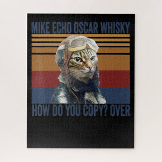 Cat Pilot Mike Echo Oscar Whisky Kostümgeschenk