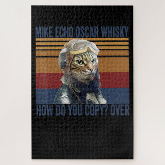 Cat Pilot Mike Echo Oscar Whisky Kostümgeschenk
