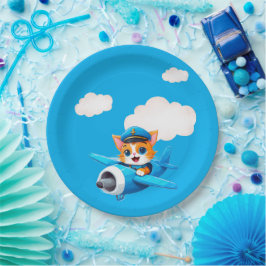 Cat Pilot Pappteller