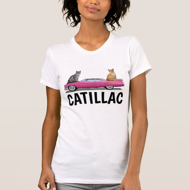 CAT PINK CADDY CLASSIC AUTO VINTAGE T - Shirt (Vorderseite)
