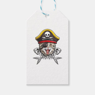 Cat Pirate Captain Men Piratenflagge Flag Skull un Geschenkanhänger