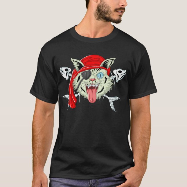 Cat Pirate T-Shirt (Vorderseite)