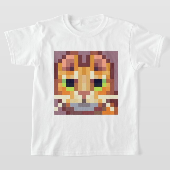Cat pixel art,  T-Shirt (Ablage )