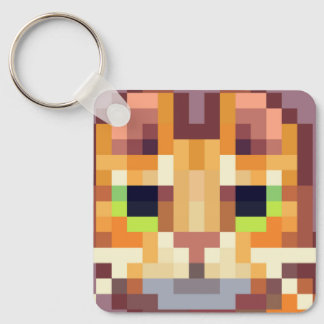 Cat pixelart, Pixel Art, sleutelhanger  Schlüsselanhänger