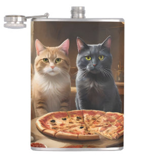 Cat Pizza Night, Flachmann