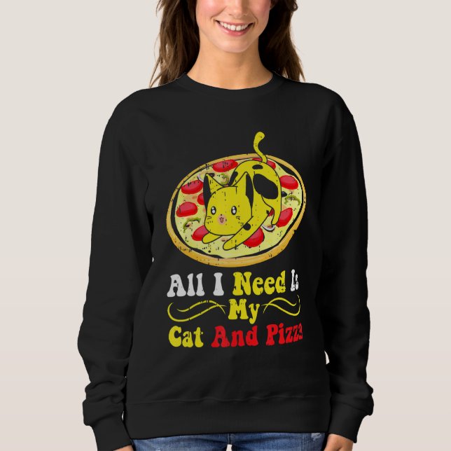 Cat Pizza Sweatshirt (Vorderseite)