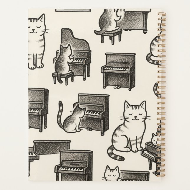 Cat Planner on the Piano (Dos)
