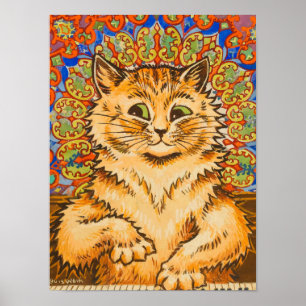 Cat Playing a Piano by Louis Wai Poster