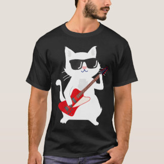 Cat Playing Bass Gitarre T-Shirt
