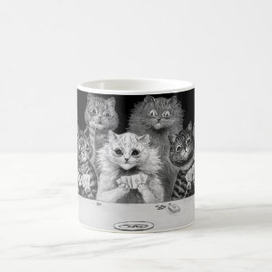 Cat Playing Card, Louis Wain Kaffeetasse