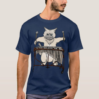 Cat Playing Vibraphone Jazz Marimba T-Shirt