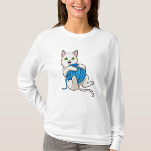 Cat Playing Wool T-Shirt