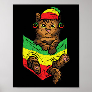 Cat Pocket Black History Monat Farbe Männer Kitten Poster