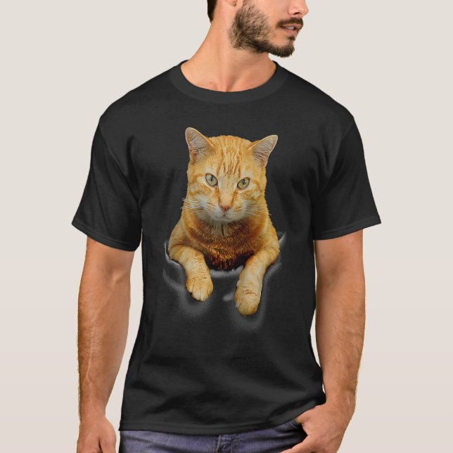 Cat Pocket Cute Pet Raglan Baseball T-Shirt (Vorderseite)