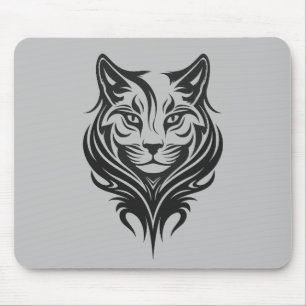 Cat Portrait Furry Cool Vector Graphic Mousepad