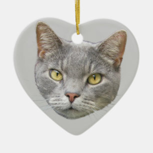 Cat Portrait Keramik Ornament