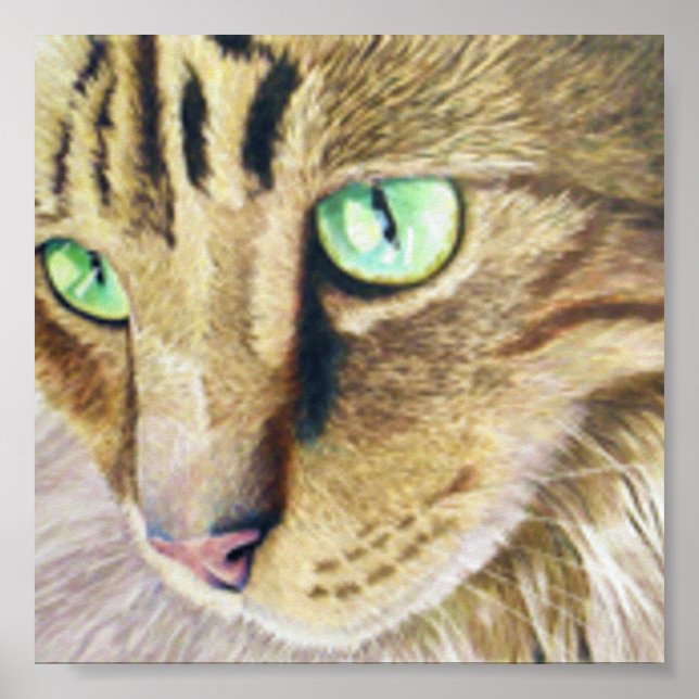 Cat Portrait Poster (Vorne)