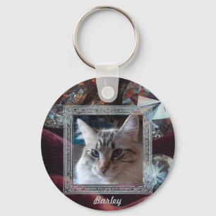 Cat Portrait Schlüsselanhänger personalisierbar