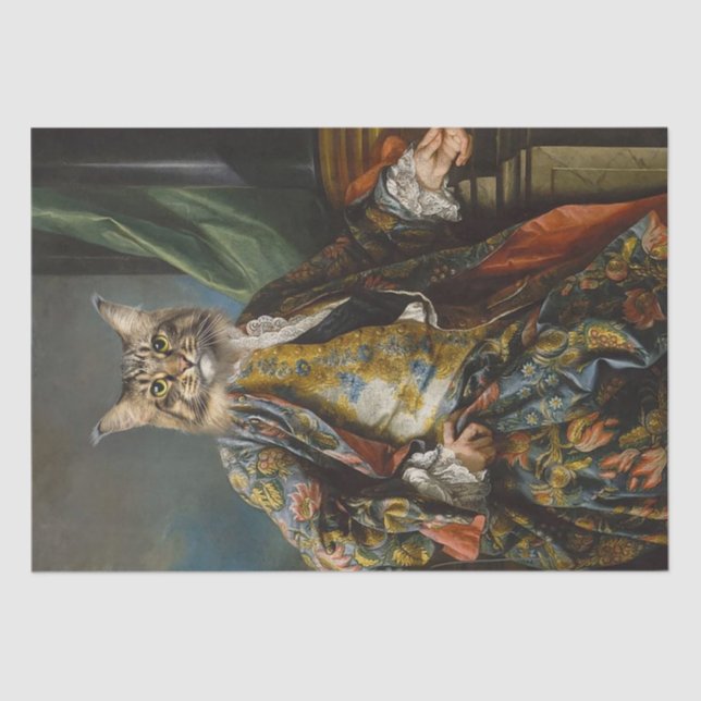 Cat Portrait Seidenpapier (Vorderseite)