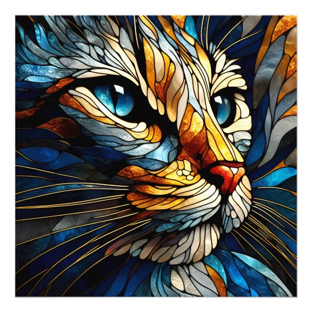 Cat Portrait - Whiskered Elegance Fotodruck (Vorne)