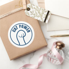 Cat Power Runder Aufkleber