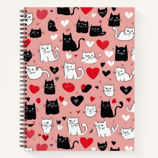 Cat Print Notebook Notizbuch