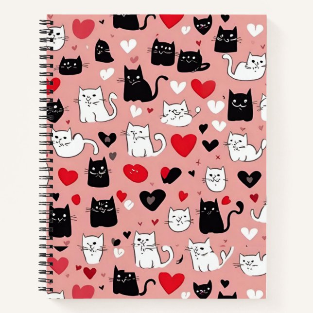 Cat Print Notebook Notizbuch (Vorderseite)
