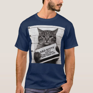 Cat Prison Gefängnisgefängnis Bad Kitty Mugshot T-Shirt