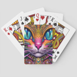 Cat Psychedelic Fantasy Character Portrait Spielkarten