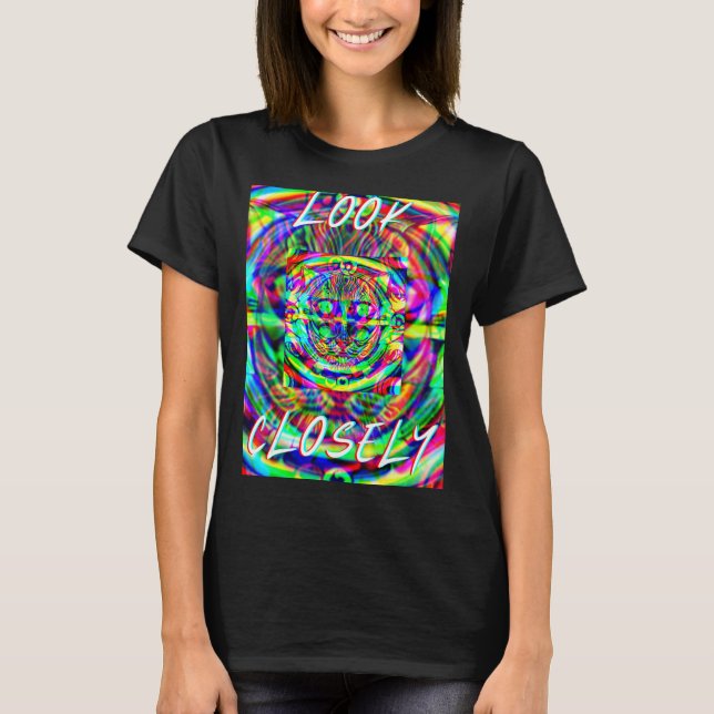 Cat Psychedelic Oversified T-Shirt (Vorderseite)