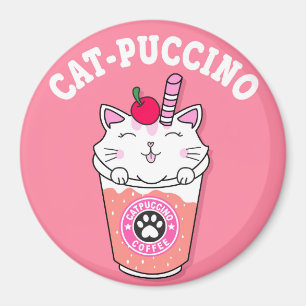 Cat Puccino Magnet