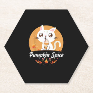 Cat Pumpkin Gewürz Shirt Niedlich Es ist Fall Y'al Untersetzer