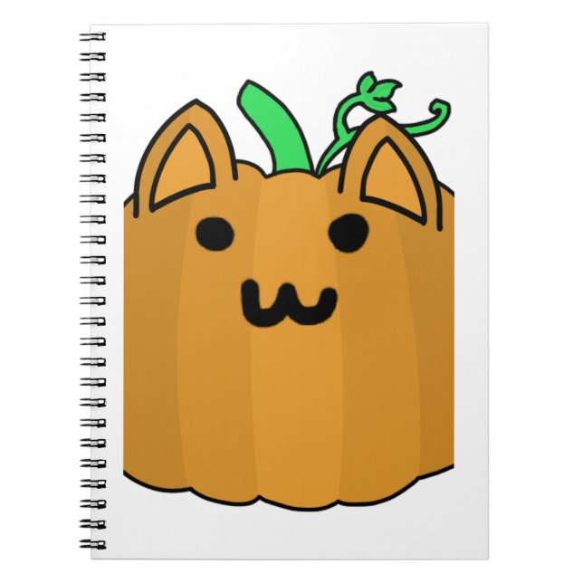 Cat Pumpkin Halloween Sticker Notizblock (Vorderseite)