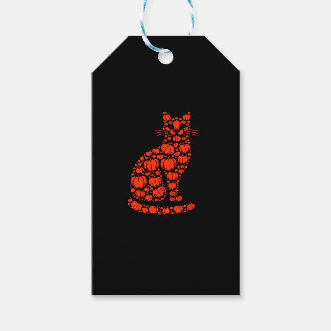 Cat Pumpkin Kürbislaterne Halloween Mens Womens K Geschenkanhänger (Vorderseite)