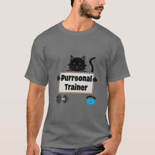 Cat Purr Gym Personal Trainer Übung Fitness Tra T-Shirt