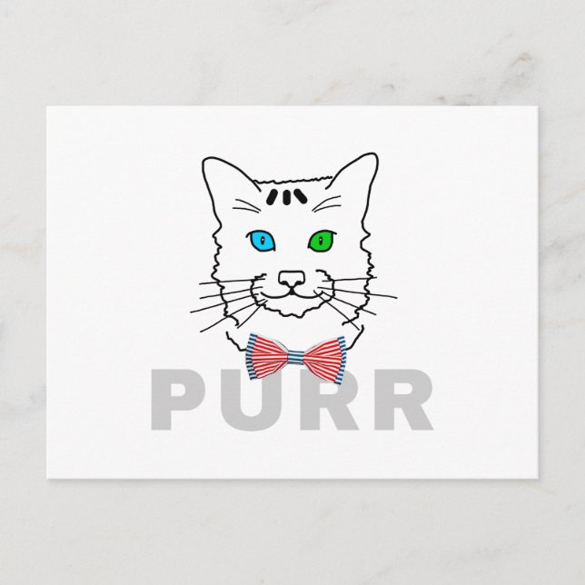 Cat Purr Postkarte (Vorderseite)