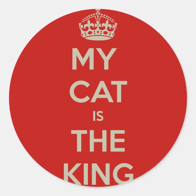 Cat Qoute Runder Aufkleber (Vorderseite)
