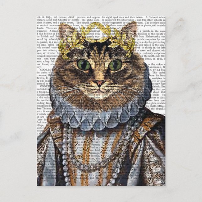Cat Queen Postkarte (Vorderseite)