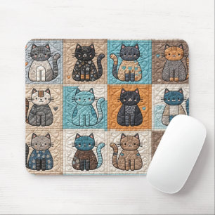 Cat Quilt Design Mousepad