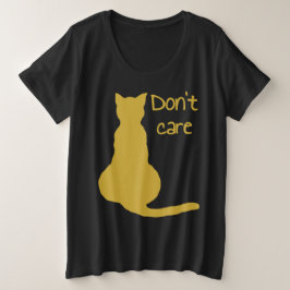 Cat Quote Cartoon Vector ausschalten Große Größe T-Shirt