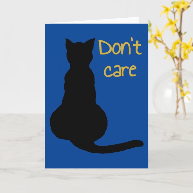 Cat Quote Cartoon Vector ausschalten Karte (Gelbe Blume)