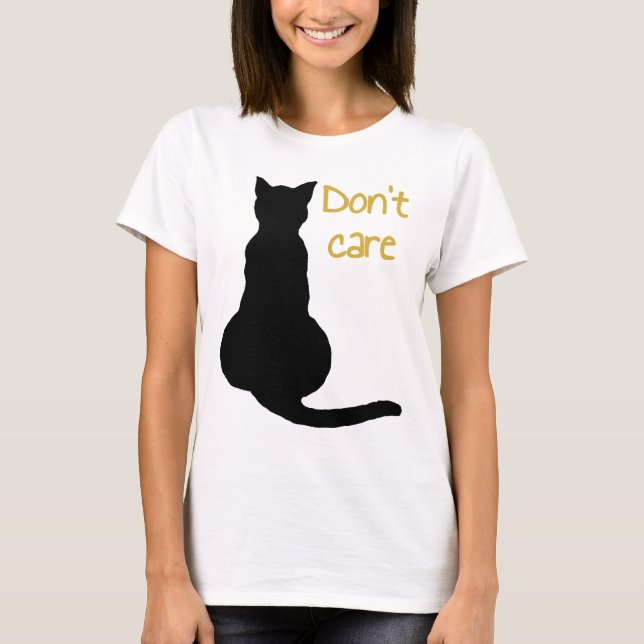 Cat Quote Cartoon Vector ausschalten T-Shirt (Vorderseite)