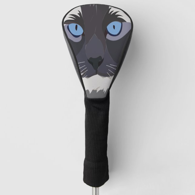 Cat Ragdoll Blue Eyes Kitty Golf Headcover (Vorderseite)