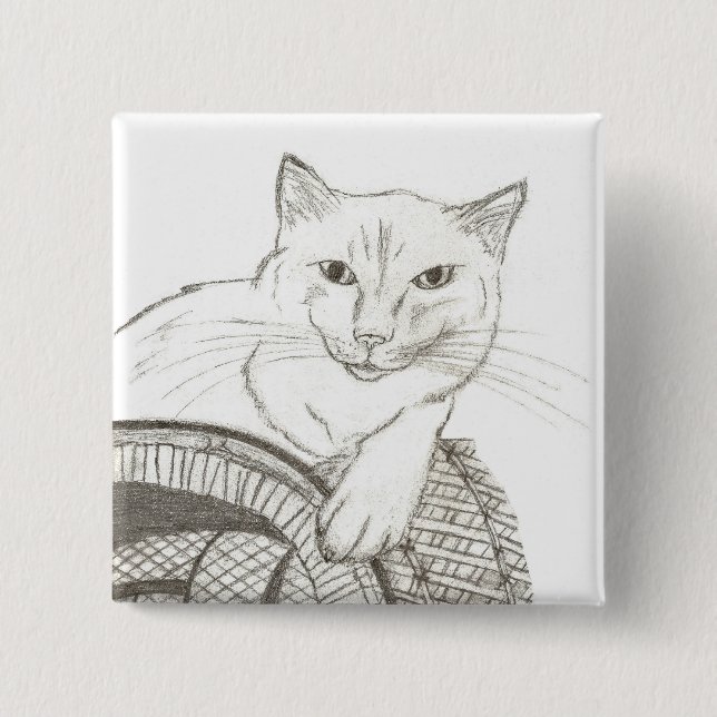 Cat Ragdoll Portrait Button (Vorderseite)